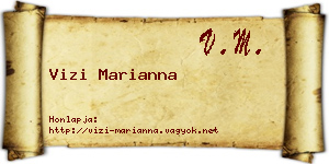 Vizi Marianna névjegykártya